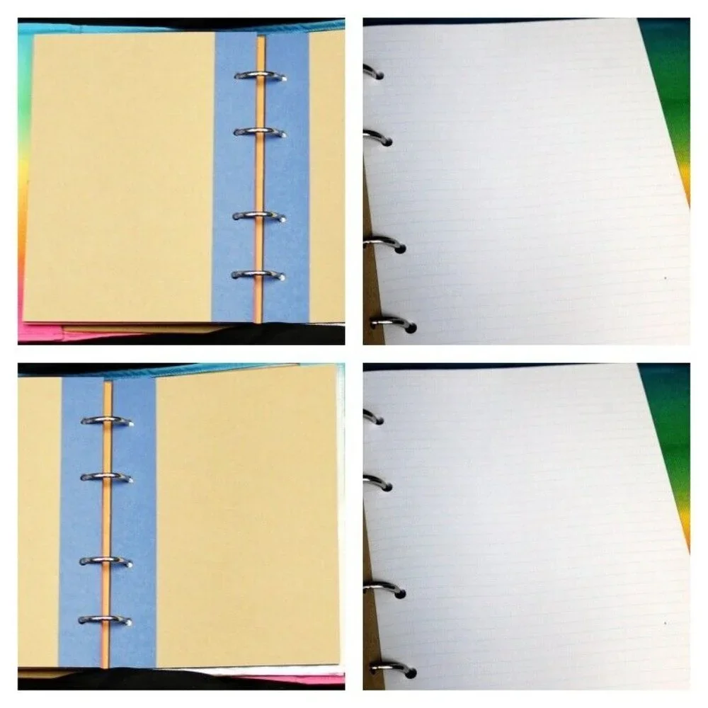Recollections Fitness and Nutrition Planner Rainbow Colored 4 Ring Calendar Note